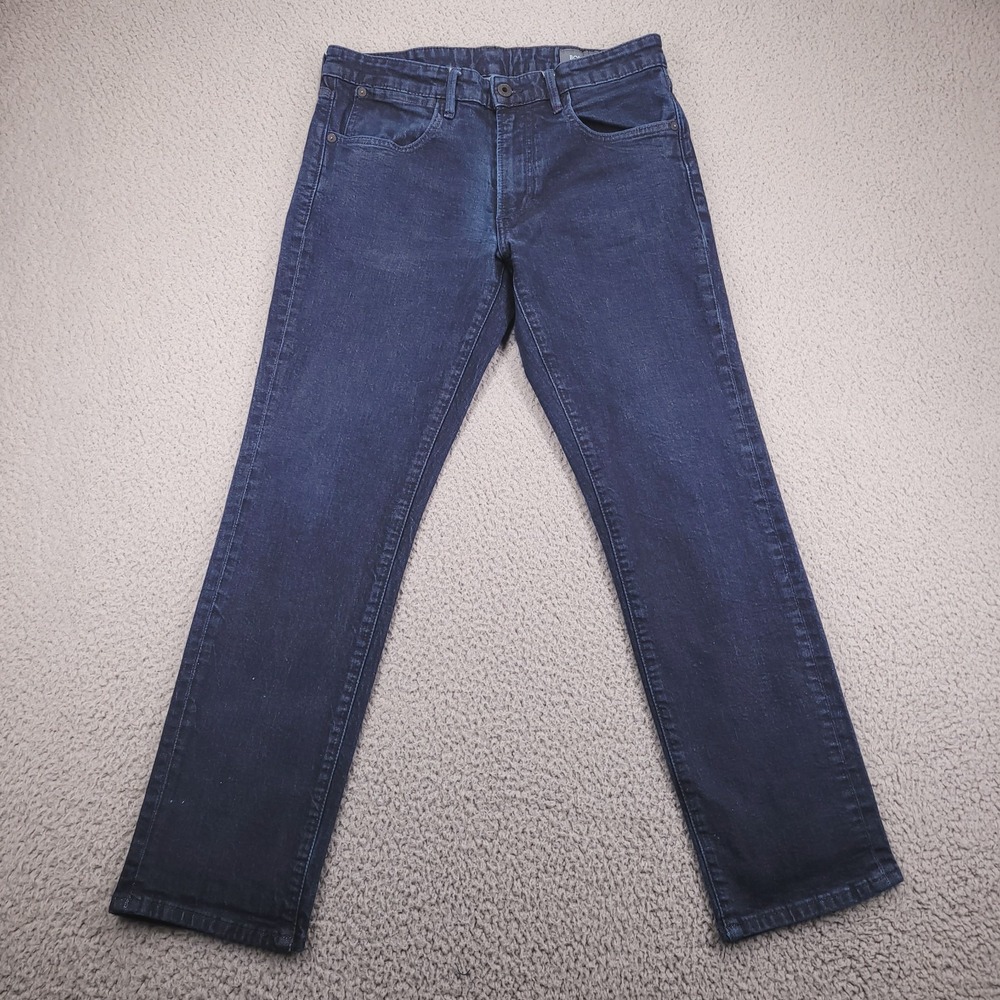 BONOBOS Jeans Mens Size 31x28 Slim Fit Tapered Dark Indigo Wash Stretch Denim